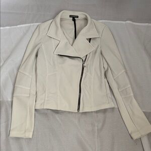 Express Off-White Textured Blazer